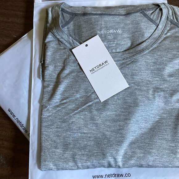 NETDRAW **SET OF 2xNWT**  Women's UPF 50+ bamboo viscose grey tops - Picture 2 of 7